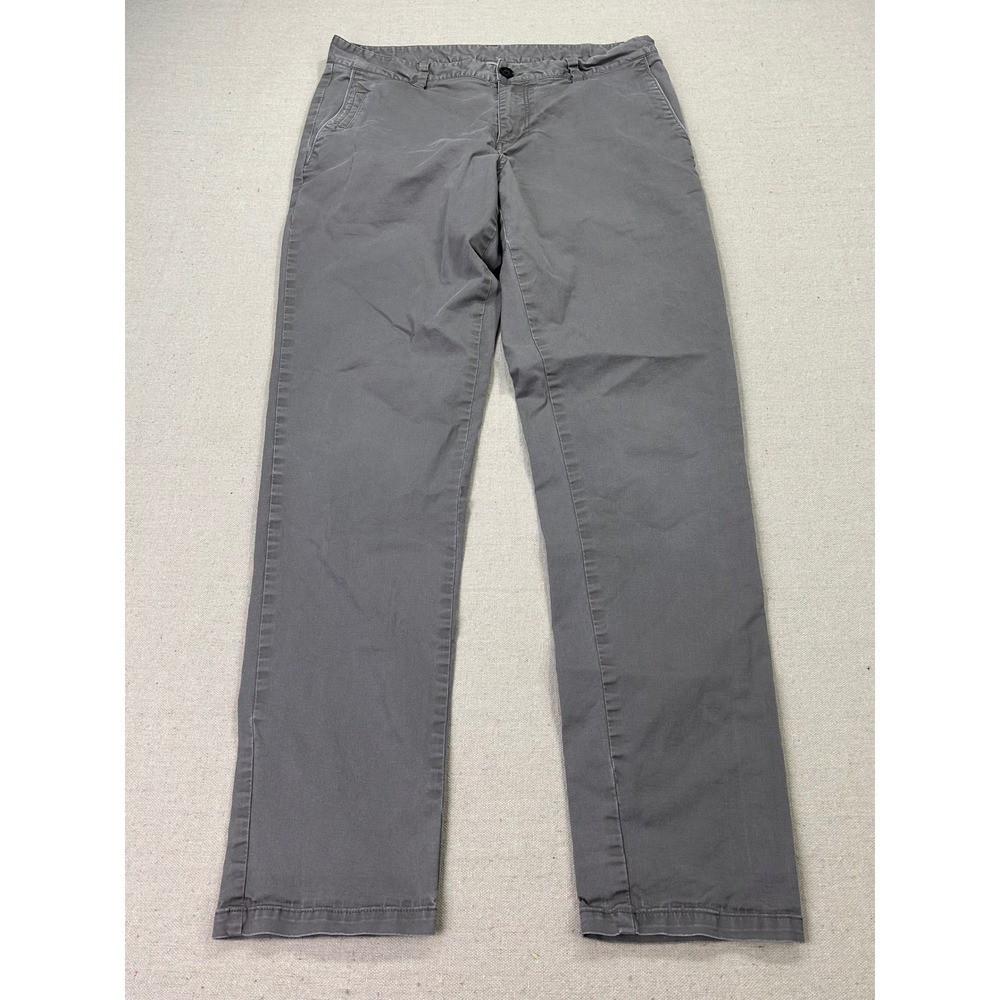 Vuori Meta Pant Mens 32 Grey Technical Chino Stretch Straight Leg  Athletic Wear